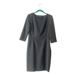 Zara Basic Classy Navy Blue 3/4 Sleeve Dress, Size L